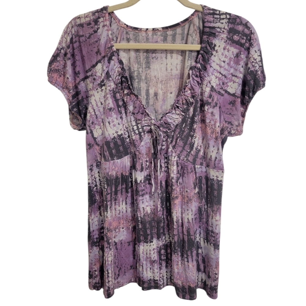 Purple Tie-Dye Women's Top - Picture 1 of 3
